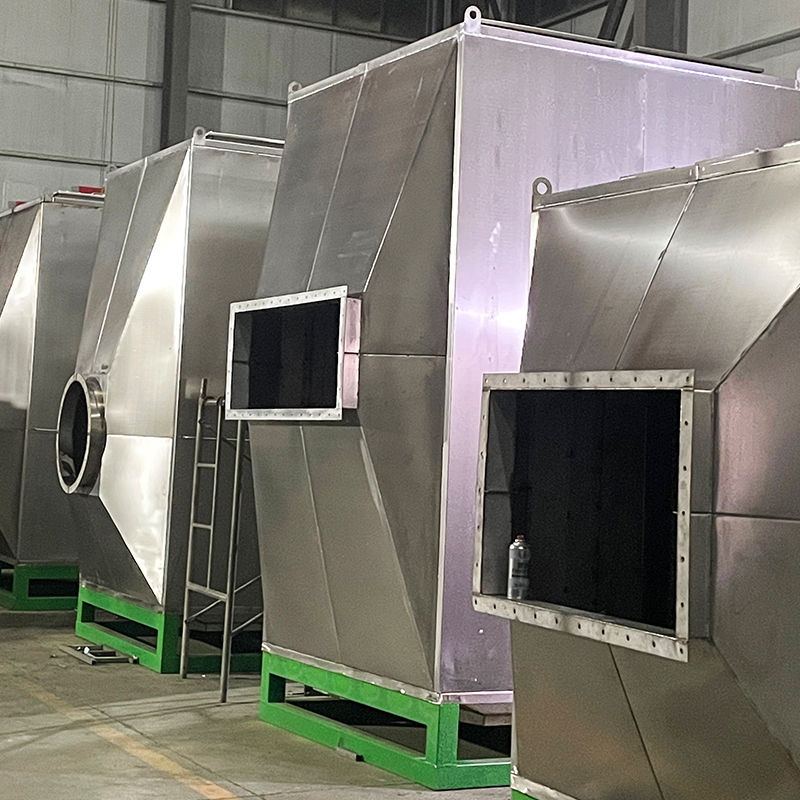 Estructura de carga superior y descarga lateral Caja de adsorción de carbón activado de acero inoxidable 304