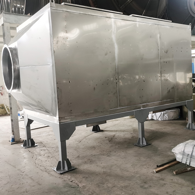 Estructura de carga superior y descarga lateral Caja de adsorción de carbón activado de acero inoxidable 304