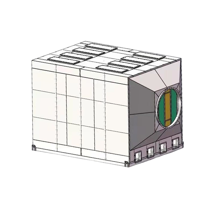 Estructura de carga superior y descarga lateral Caja de adsorción de carbón activado de acero inoxidable 304