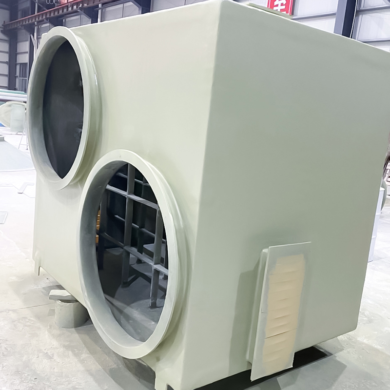 Caja de adsorción de carbón activado de fibra de vidrio.