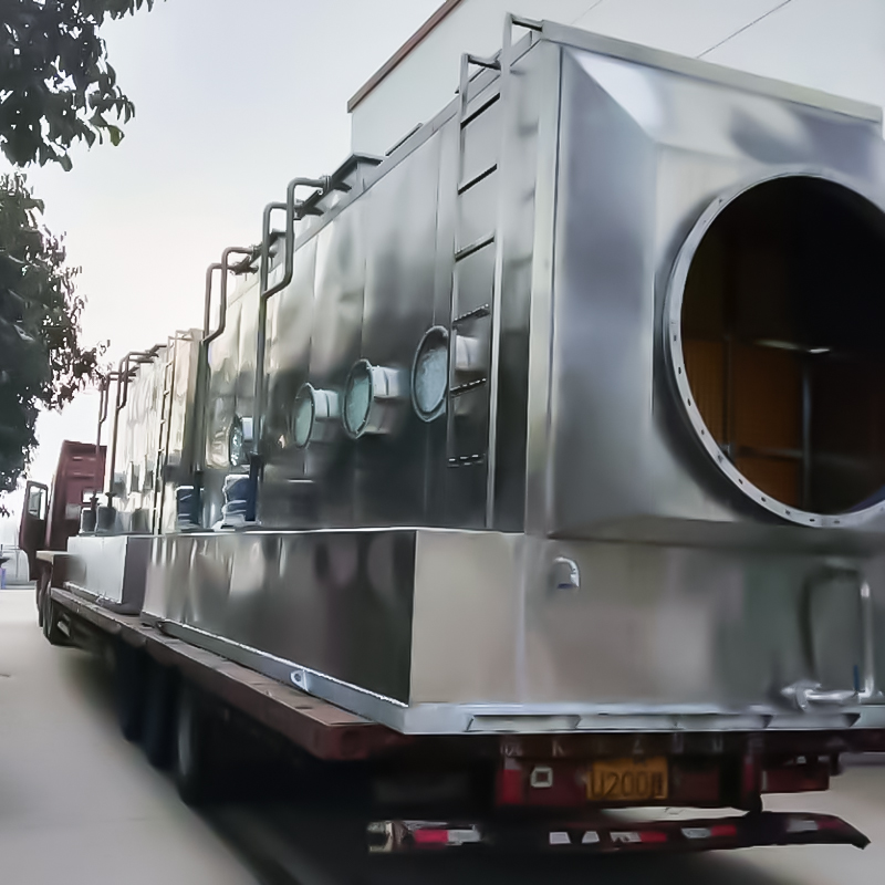 Torre depuradora horizontal de acero inoxidable 304